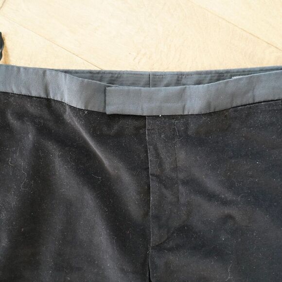 Prada Women's Black Velvet Trousers Size 50/ XL/16 100% Cotton - Picture 9 of 12